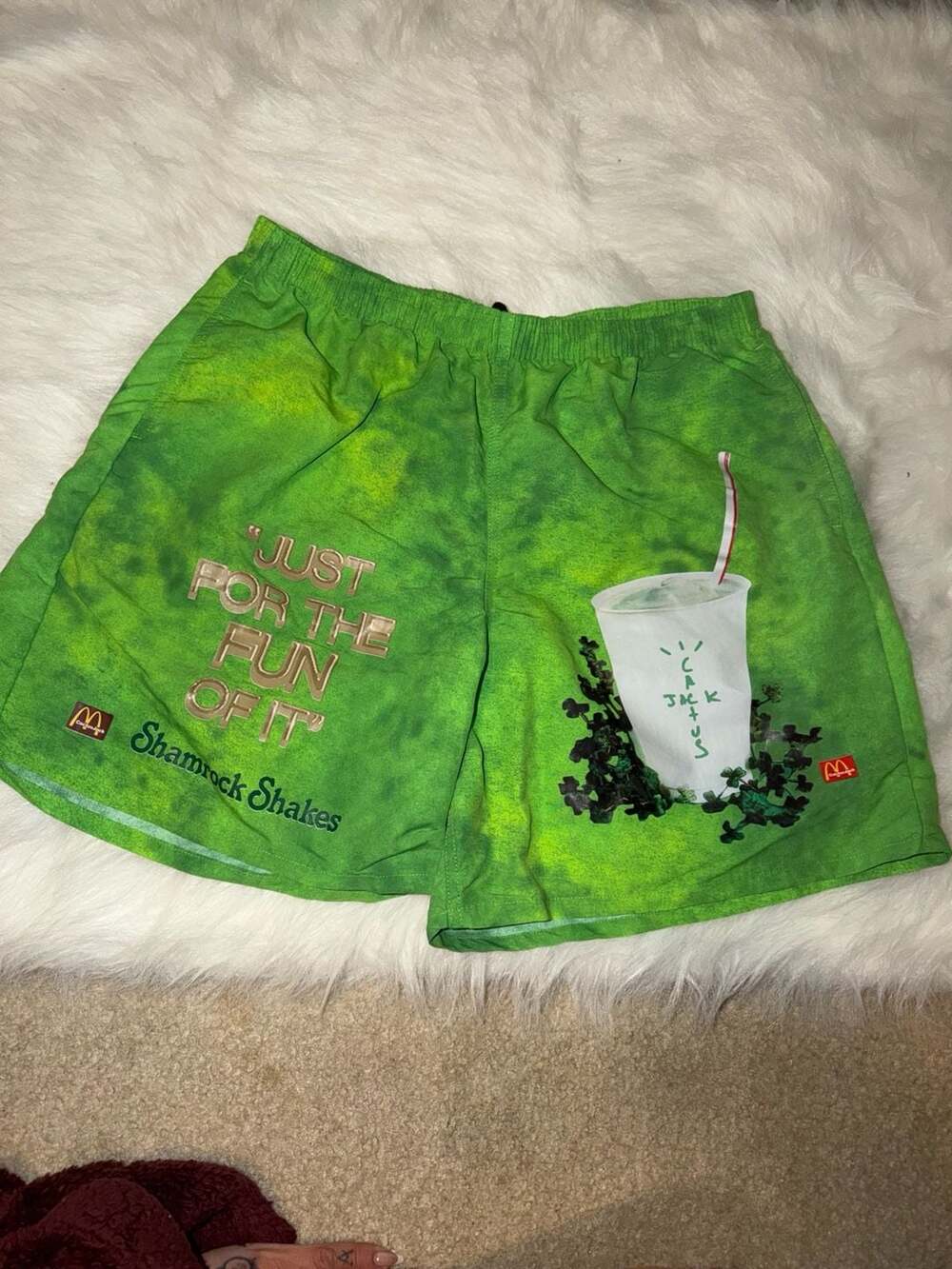 Cactus Jack by Travis Scott x McDonald's Shamrock Shake Shorts